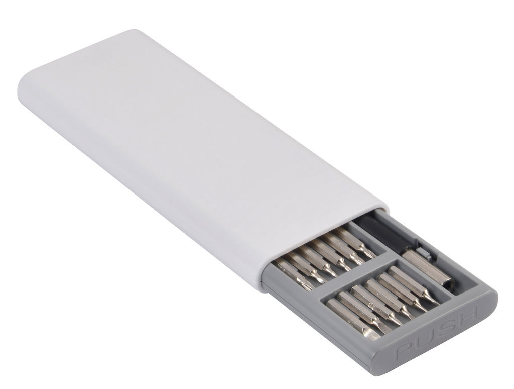 Викрутка з набором біт BIT PRECISION, колір білий - 56-0381054- Фото №2