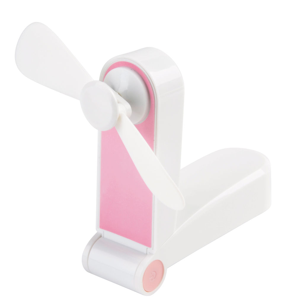 Вентилятор кишеньковий MISTRAL, колір білий, рожевий