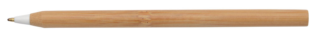 Ручка кулькова бамбукова ESSENTIAL, колір білий, коричневий