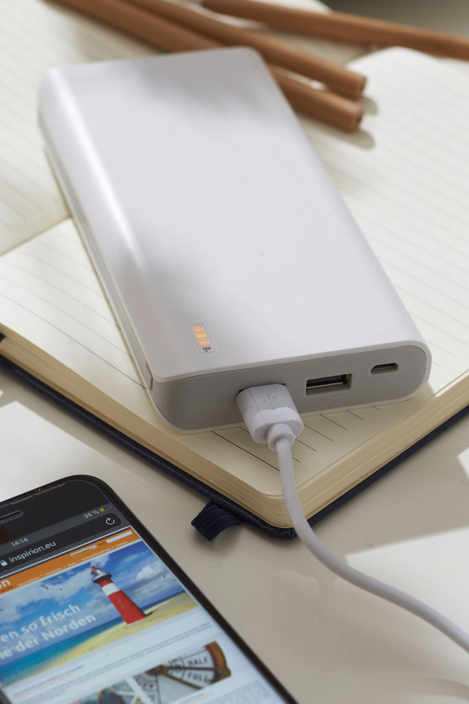 Power bank STORAGE, колір білий - 58-8105022- Фото №2