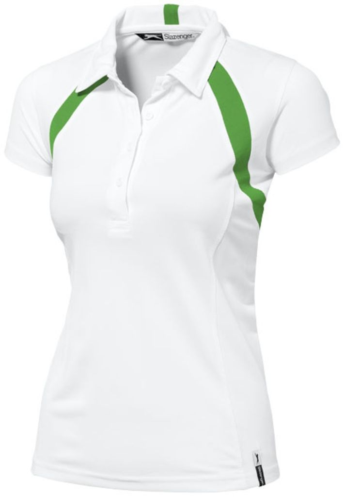 Жіноча сорочка поло Lob Cool fit, колір білий з зеленим  розмір S - XXL