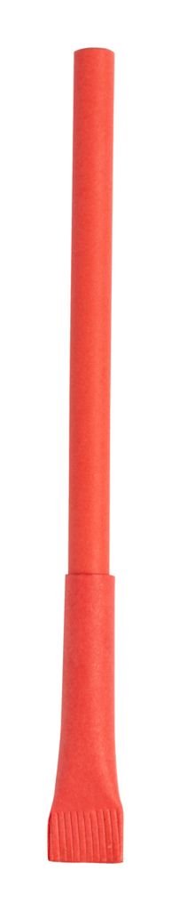 Ручка шариковая из переработанной бумаги Valvek, цвет красный
