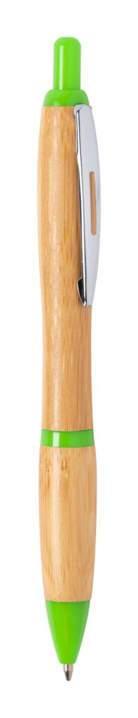 Ручка кулькова бамбукова Dafen, колір зелений лайм