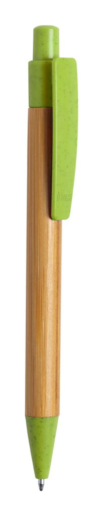 Ручка шариковая бамбуковая Sydor, цвет зеленый