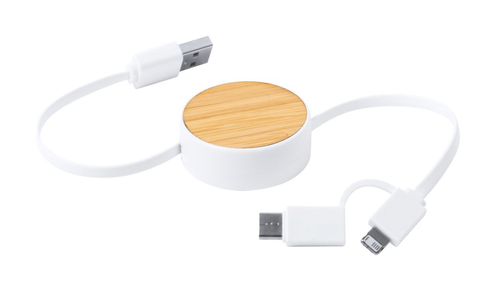 Кабель USB для зарядного пристрою Grets, колір бежевий