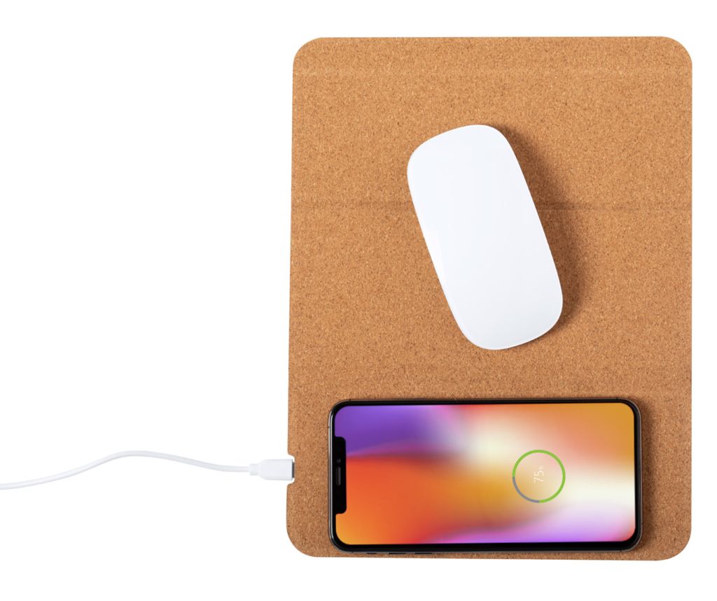 Зарядний пристрій бездротовий-килимок для миші Relium, колір натуральний