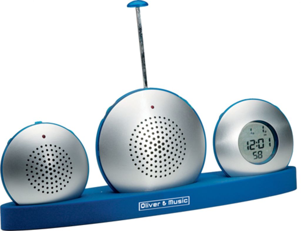 Диктофони-Радіо-годинник Reath, колір сріблястий