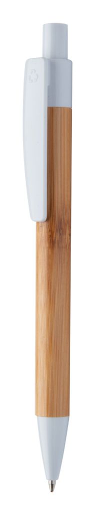 Ручка шариковая  бамбуковая Colothic, цвет белый