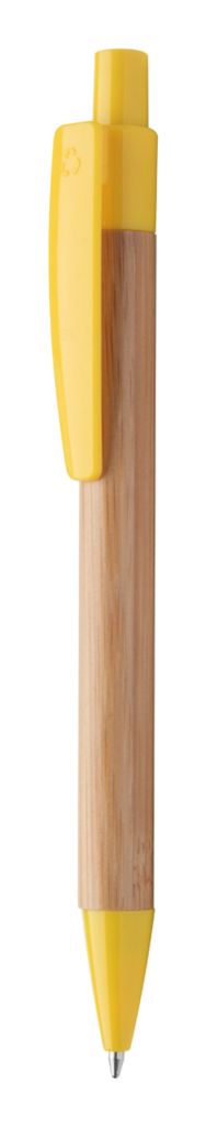 Ручка кулькова бамбукова Colothic, колір жовтий