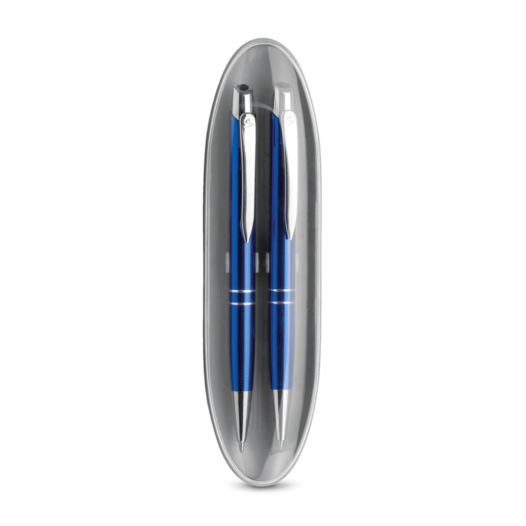 Ручка і механічний олівець, колір синій
