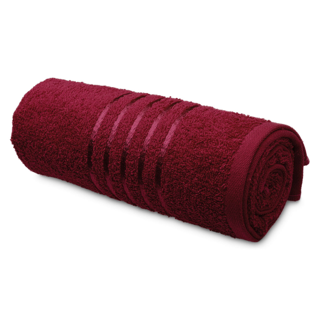 Хлопковое махровое полотенце, цвет бордовый