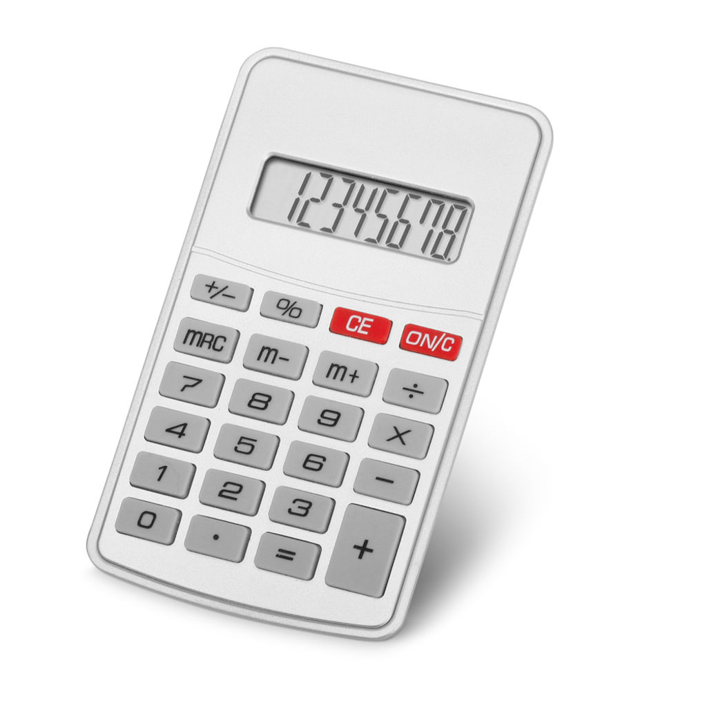 цифровой калькулятор, цвет сатин серебро