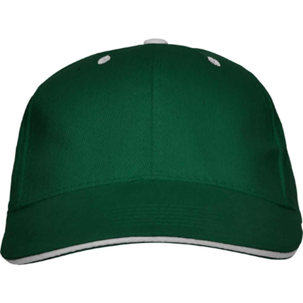 PANEL 6-панельная контрастная бейсболка, цвет зеленый бутылочный  размер ONE SIZE