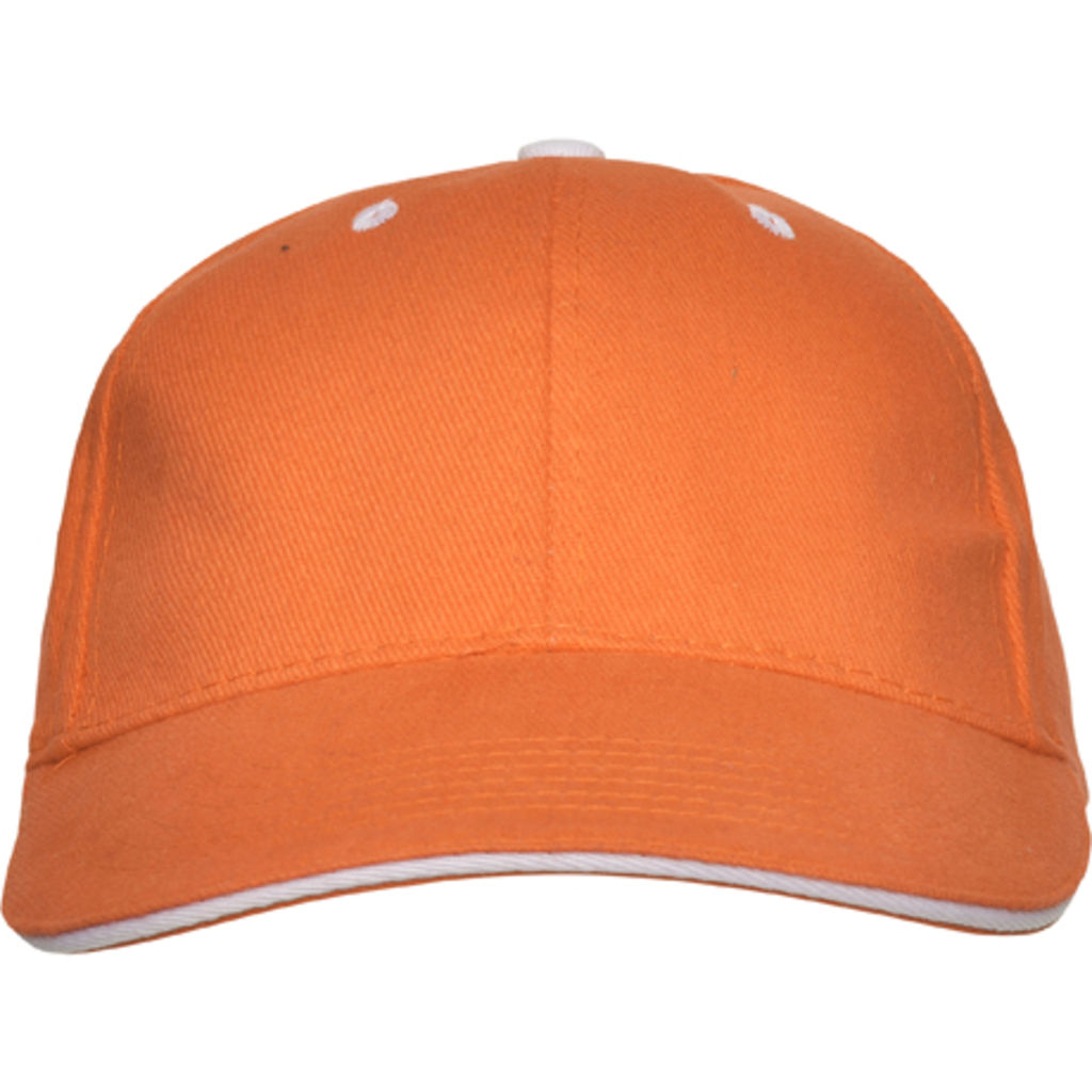 PANEL 6-панельная контрастная бейсболка, цвет оранжевый  размер ONE SIZE