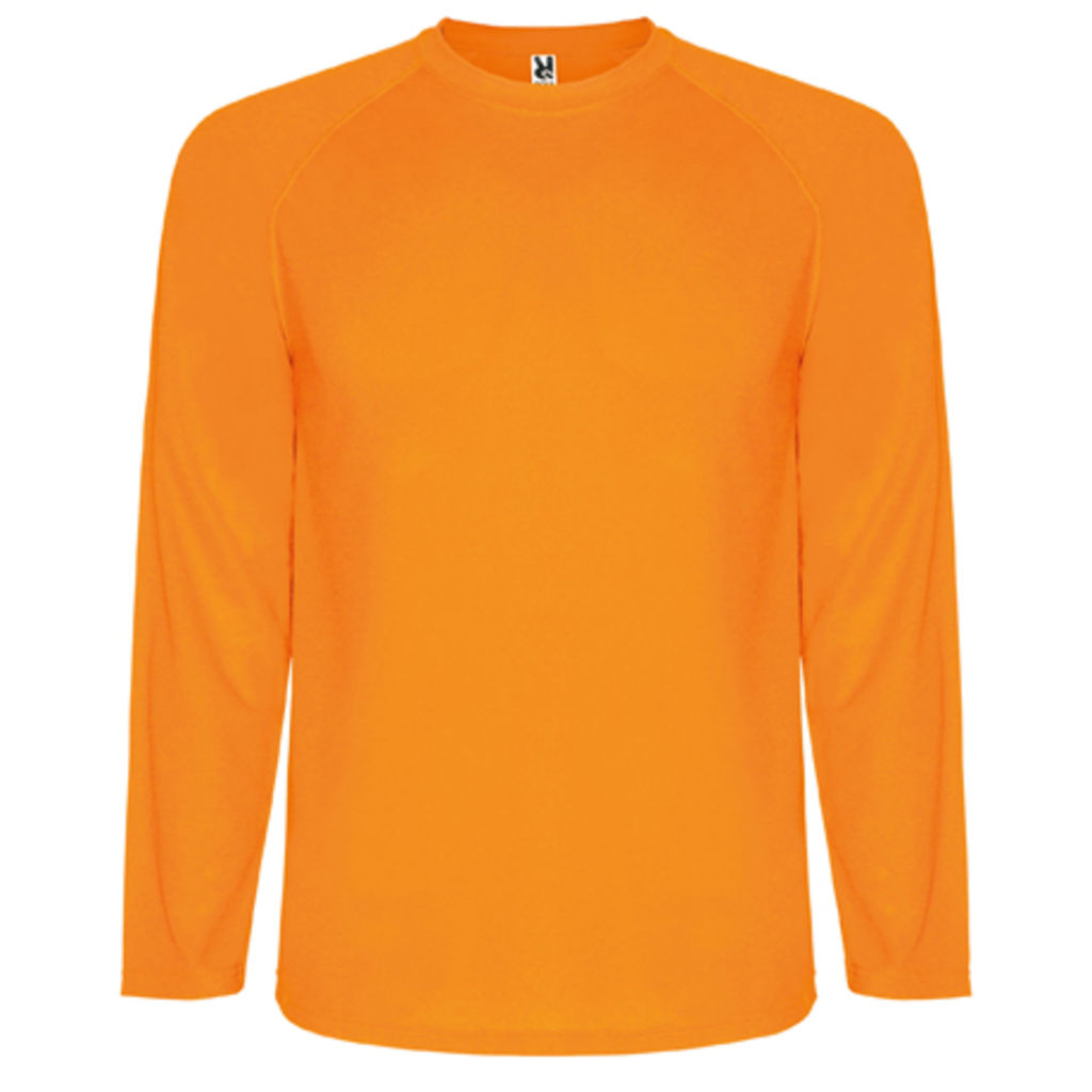 MONTECARLO L/S Футболка технічна з довгим рукавом, колір оранжевий флюорісцентний  розмір 2XL
