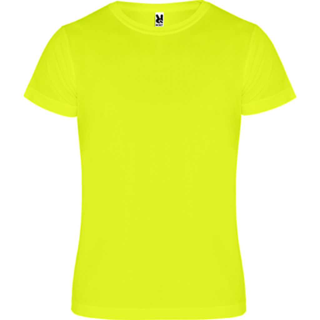 CAMIMERA Спортивная футболка с коротким рукавом, цвет желтый флюорисцентный  размер S