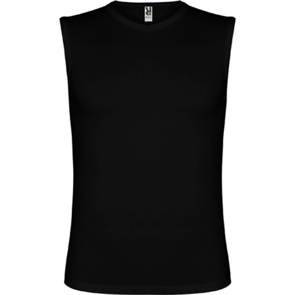 CAWLEY Приталена футболка с гострим вирізом, колір чорний  розмір M