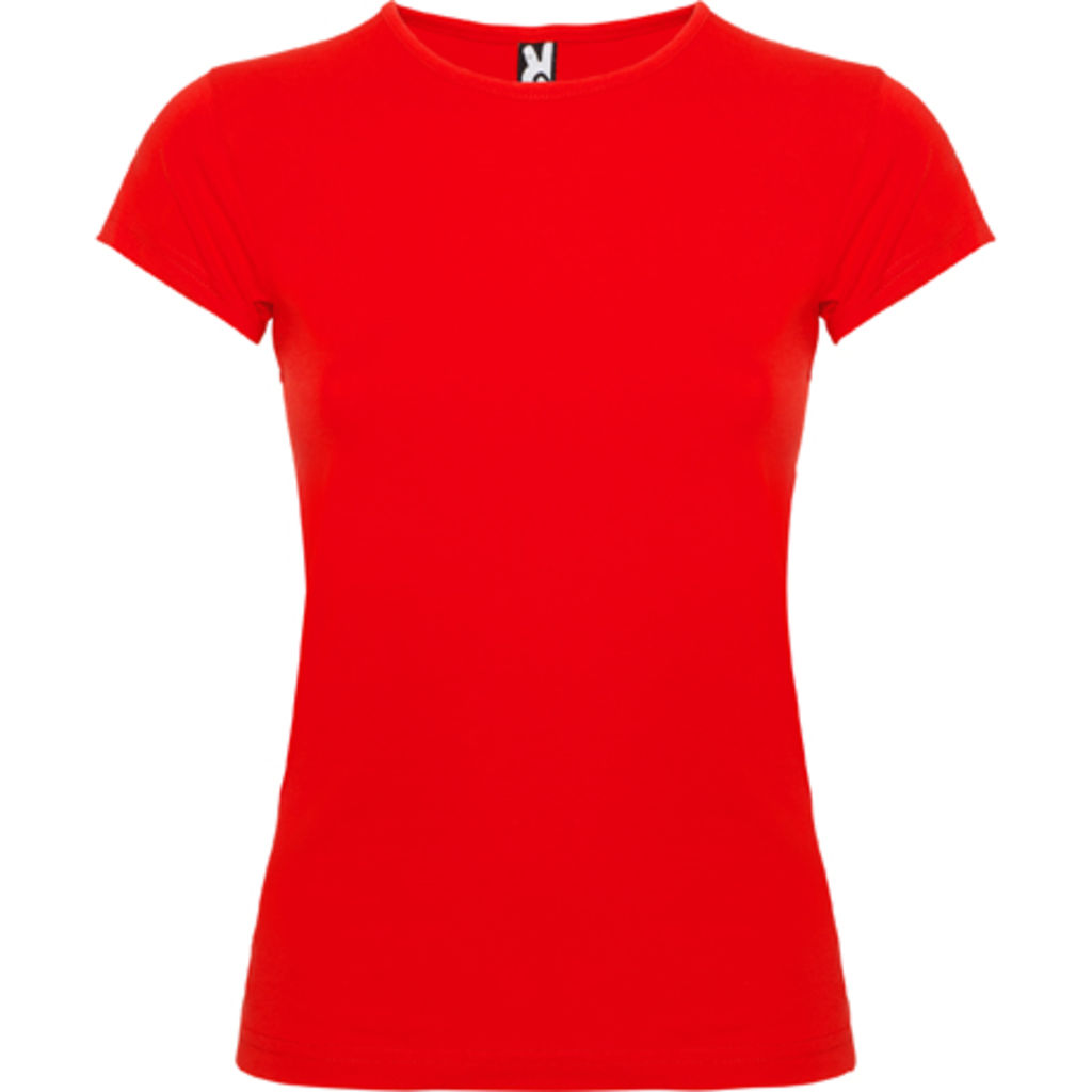 BALI Очень удобная приталенная футболка с коротким рукавом и воротом на резинке, цвет красный  размер S