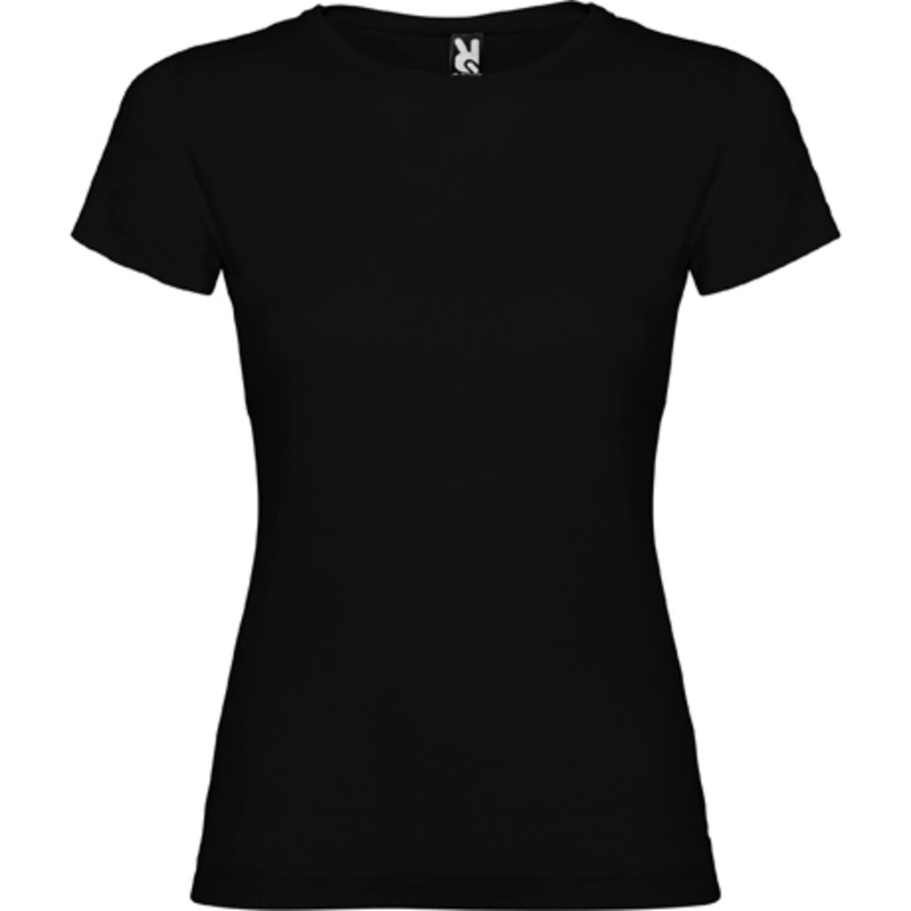 JAMAICA Приталенная футболка с круглым вырезом, цвет черный  размер S