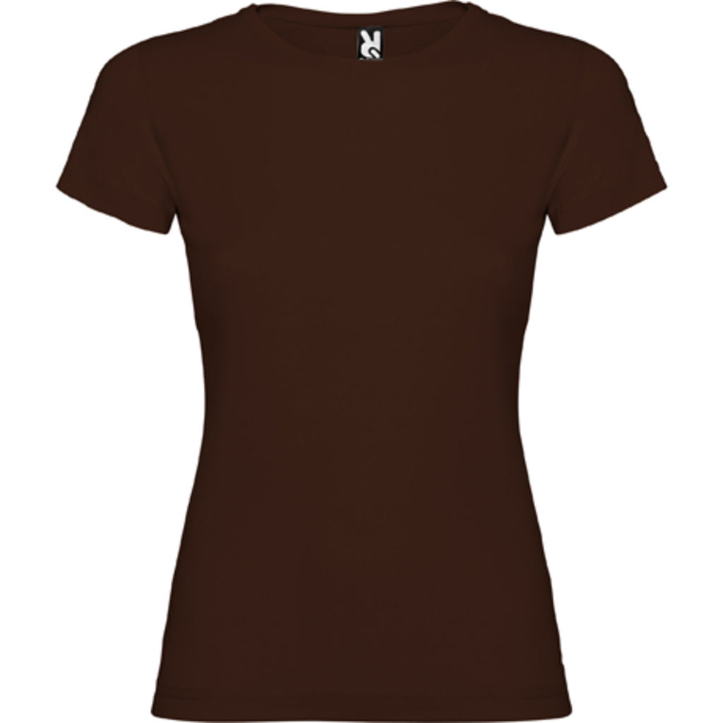 JAMAICA Приталенная футболка с круглым вырезом, цвет шоколадный  размер S