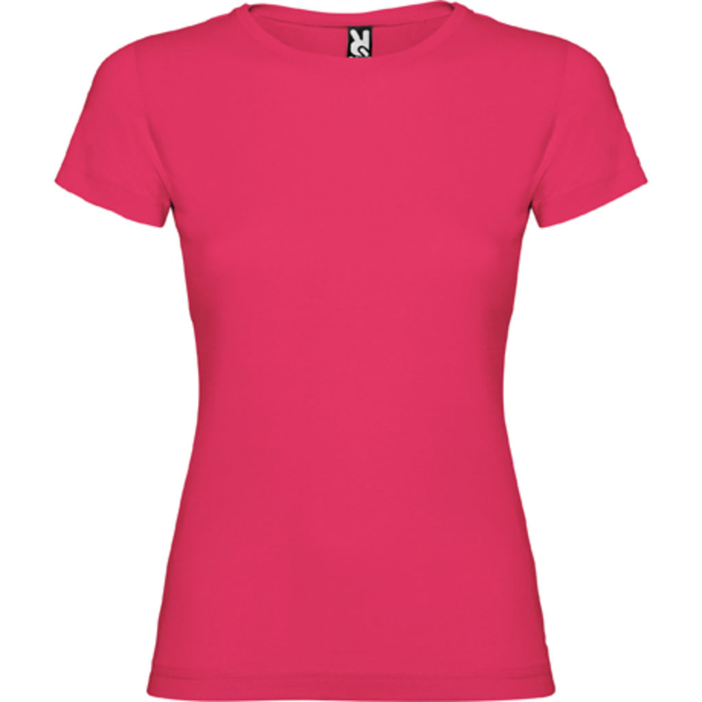 JAMAICA Приталенная футболка с круглым вырезом, цвет ярко-розовый  размер M