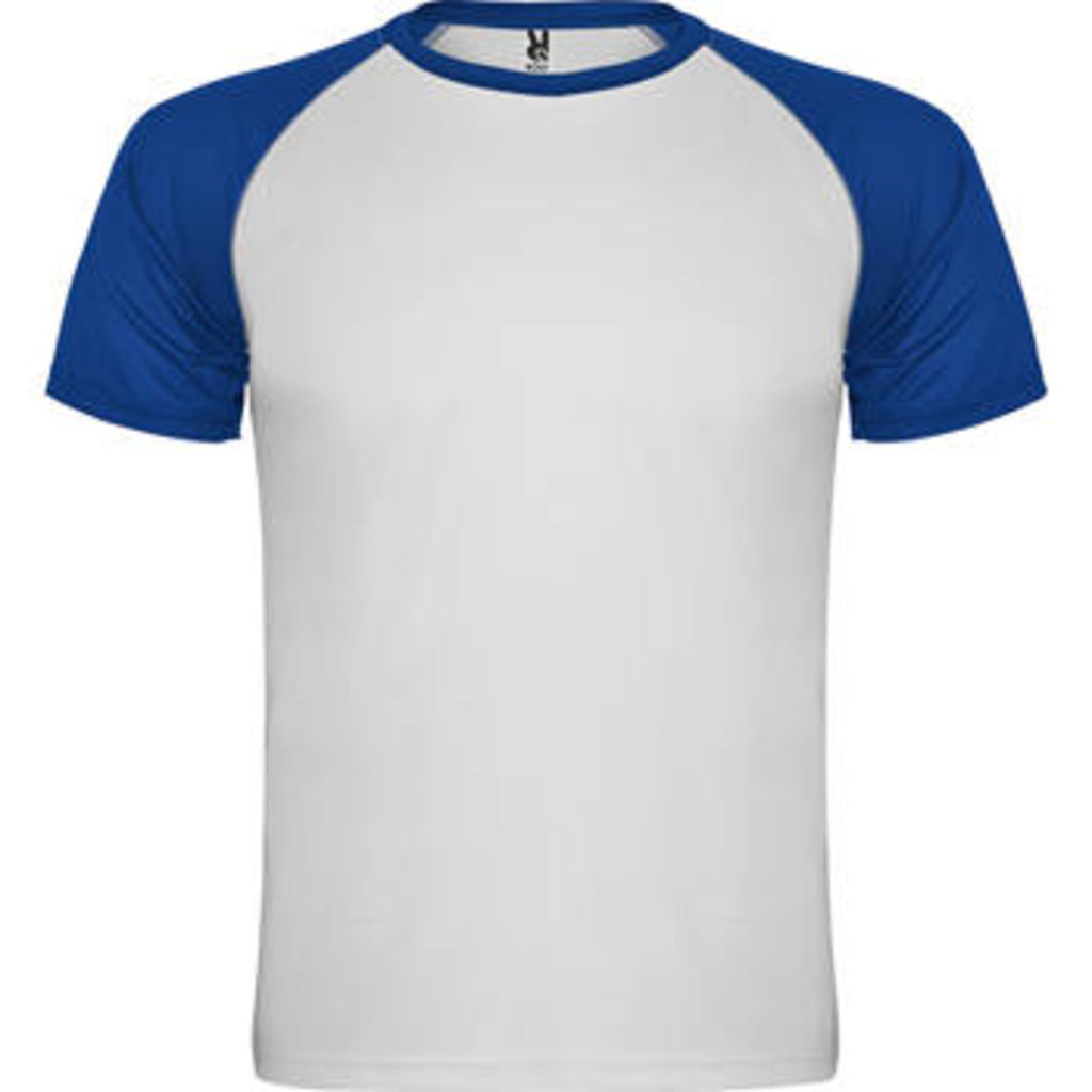 INDIANAPOLIS Спортивна футболка з коротким рукавом, колір білий, королівський синій  розмір S