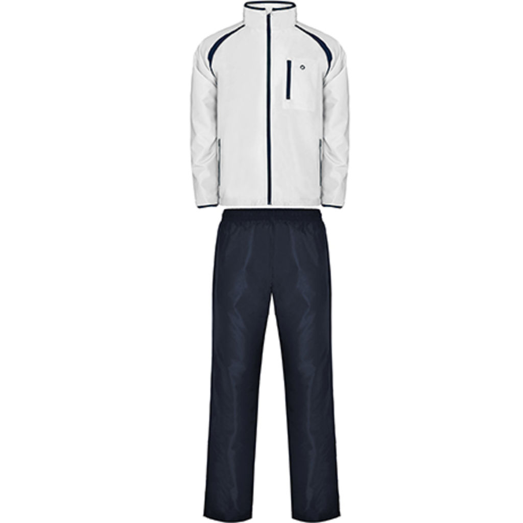 DENVER Чоловічий спортивний костюм в поєднанні з курткою та брюками, колір темно-синій, білий  розмір S