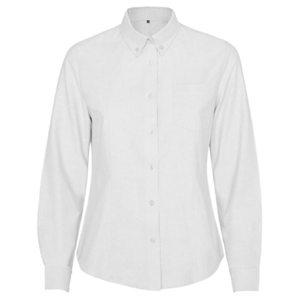 OXFORD WOMAN Женская рубашка с карманом на левой груди, цвет белый  размер S