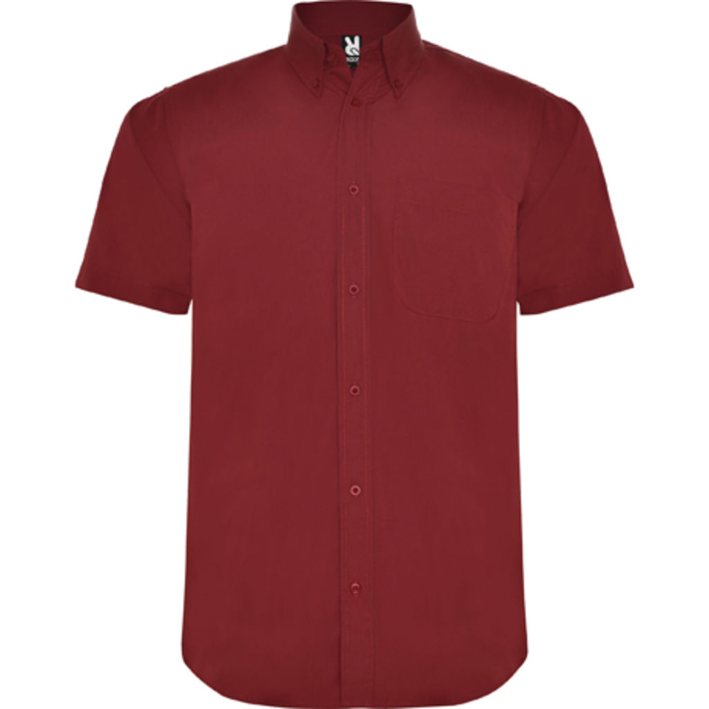 AIFOS Рубашка с коротким рукавом, цвет гранатовый  размер XXXL
