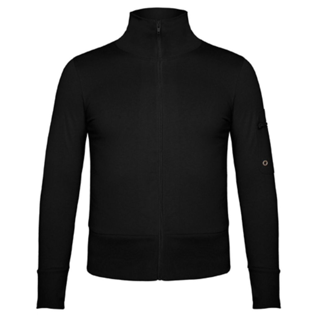 PELVOUX Куртка з високим коміром і з застібкою блискавкою, колір чорний  розмір S