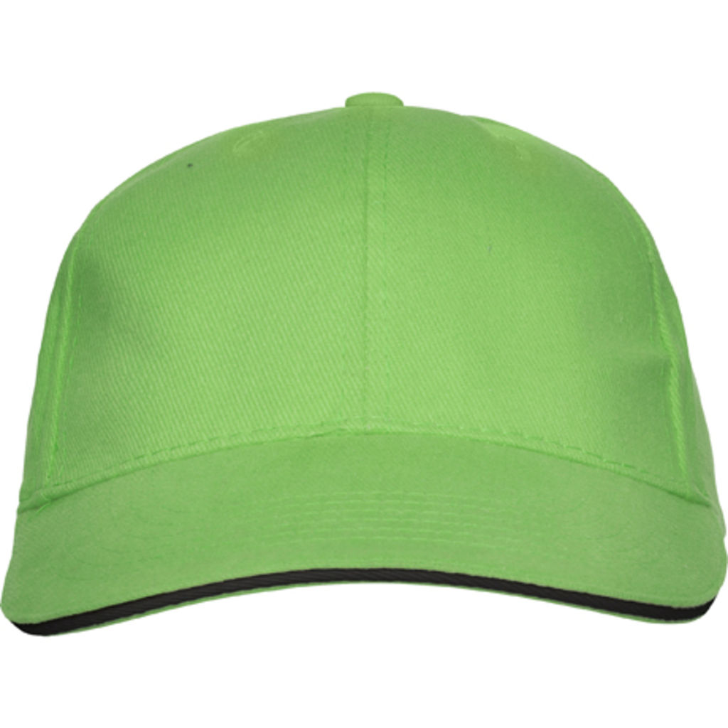 PANEL 6-панельная контрастная бейсболка, цвет светло-зеленый  размер ONE SIZE