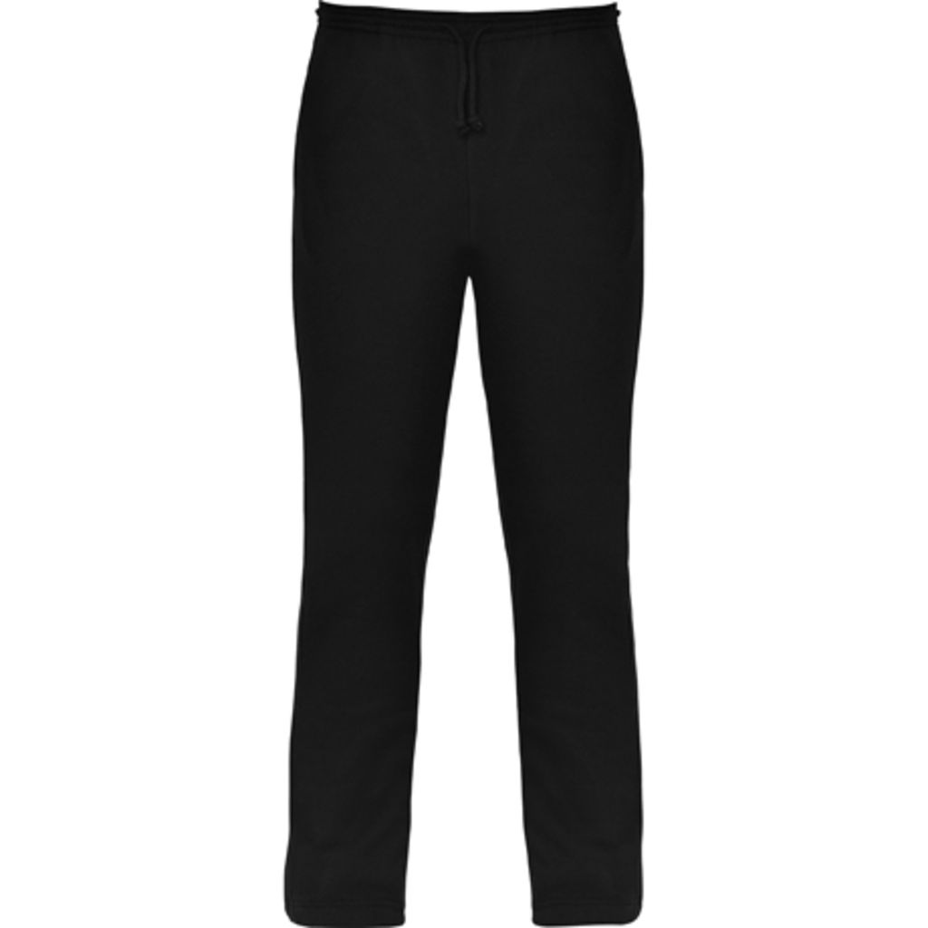 NEW ASTUN Прямі брюки з двома боковими кишенями і регулюючим еластичним поясом та шнурком, колір чорний  розмір S