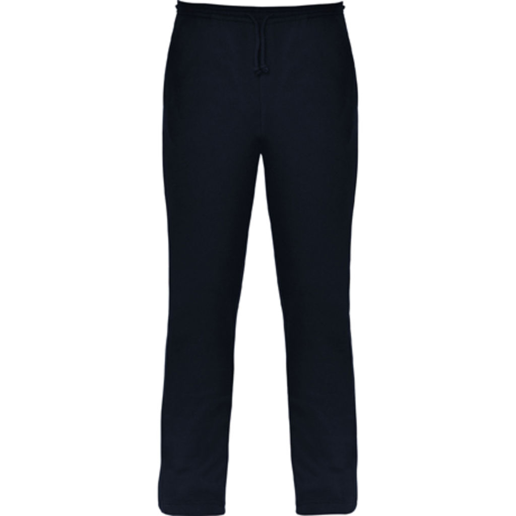 NEW ASTUN Прямі брюки з двома боковими кишенями і регулюючим еластичним поясом та шнурком, колір темно-синій  розмір S