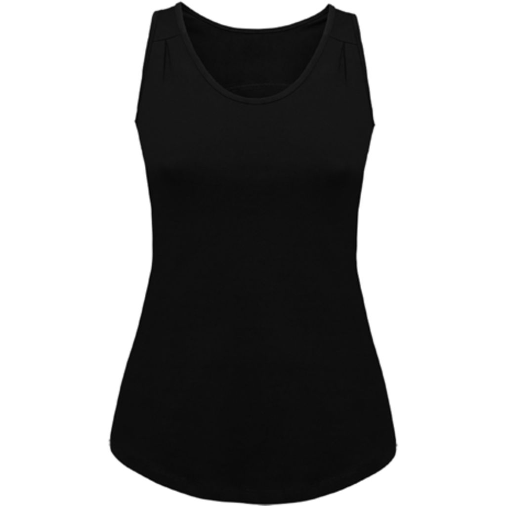 NADIA Спортивная футболка с деталями в складку на полосках, цвет черный  размер S