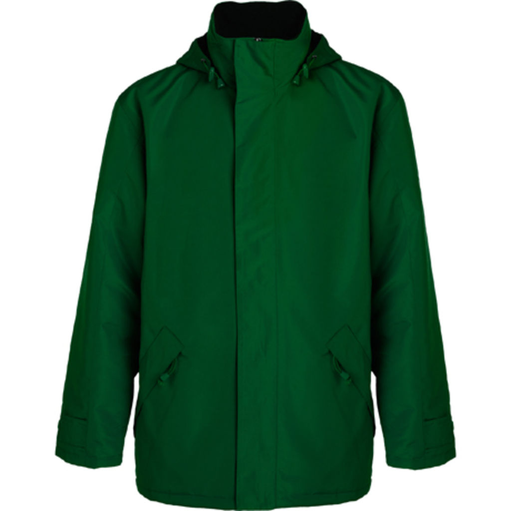 EUROPA Куртка с высоким воротником и молнией того же цвета, цвет зеленый бутылочный  размер S