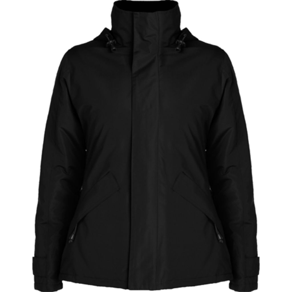 EUROPA WOMAN Куртка с высоким воротником и молнией того же цвета, цвет черный  размер S