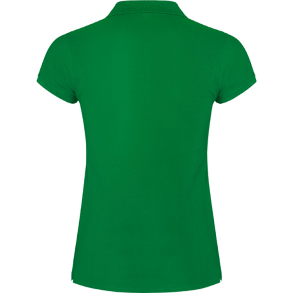 STAR WOMAN Жіноча футболка-поло з коротким рукавом, колір тропічний зелений  розмір M