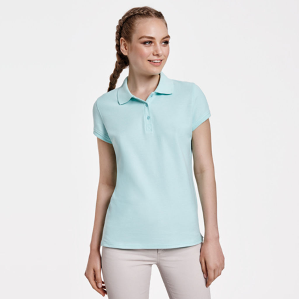 STAR WOMAN Жіноча футболка-поло з коротким рукавом, колір жовтий  розмір 2XL - PO66340503- Фото №2