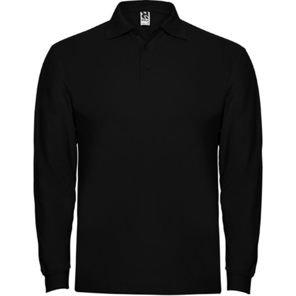 ESTRELLA L/S Сорочка-поло з довгим рукавом, колір чорний  розмір XL