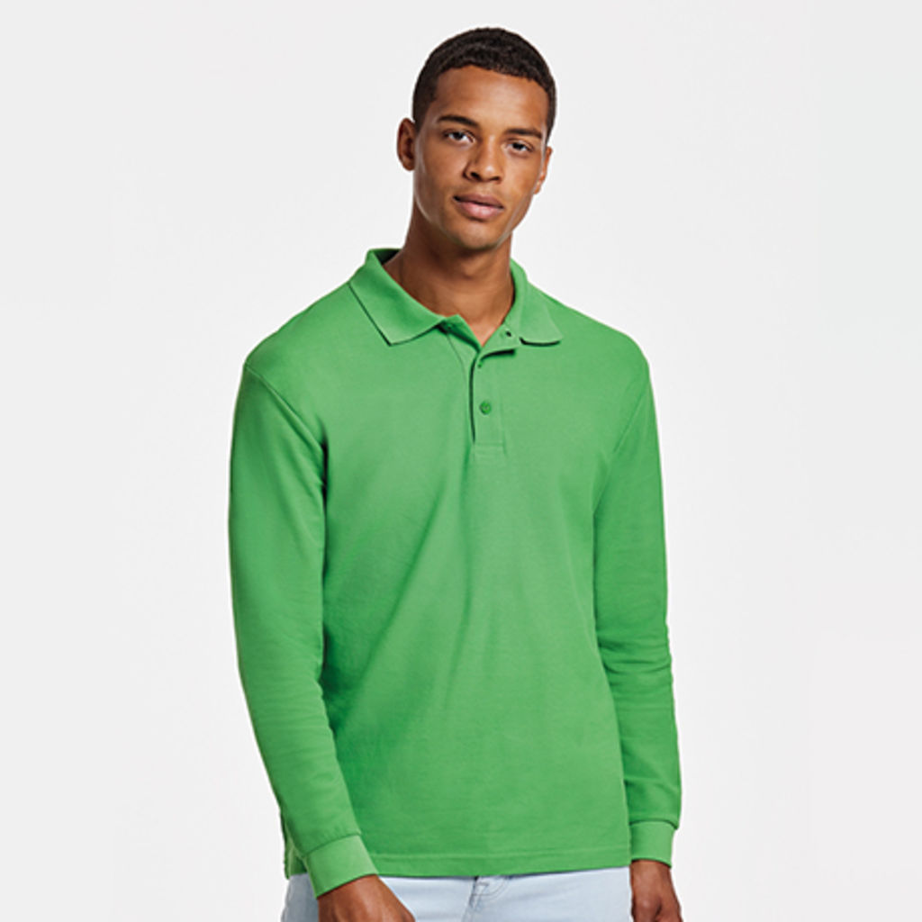 ESTRELLA L/S Поло с длинным рукавом, цвет травяной зеленый  размер 3XL - PO66350683- Фото №2
