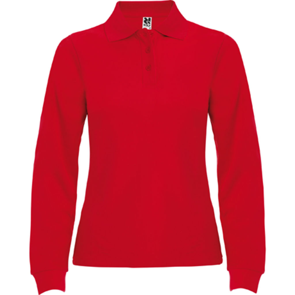 ESTRELLA WOMAN L/S Приталенное поло (slim fit) с длинным рукавом, цвет красный  размер XL