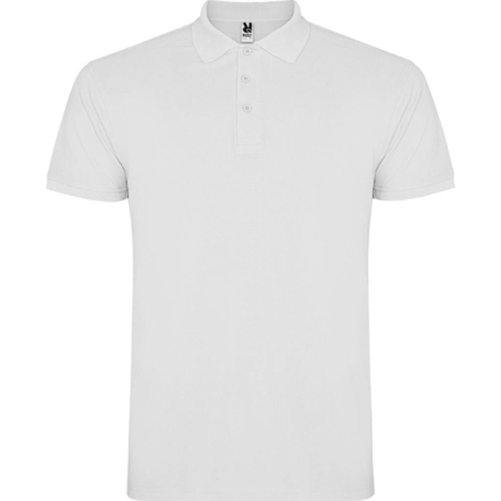 STAR Чоловіча футболка-поло з коротким рукавом, колір білий  розмір S