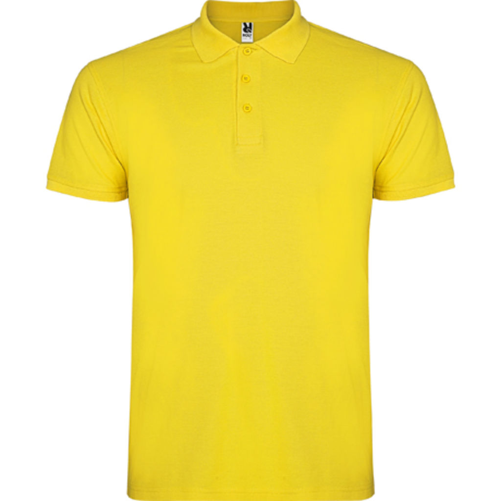 STAR Чоловіча футболка-поло з коротким рукавом, колір жовтий  розмір S