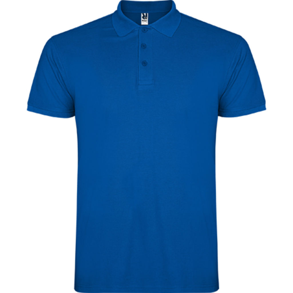 STAR Чоловіча футболка-поло з коротким рукавом, колір королівський синій  розмір S
