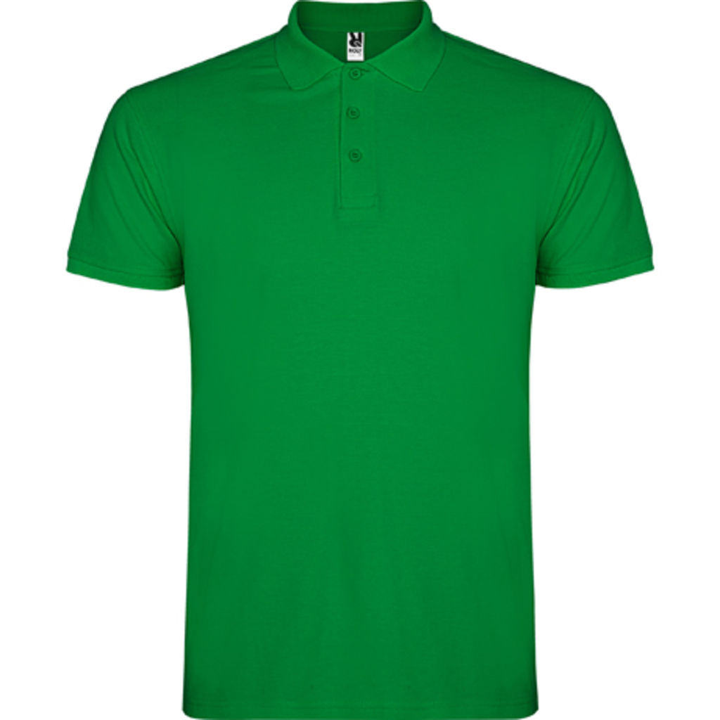STAR Мужская футболка-поло с коротким рукавом, цвет тропический зеленый  размер S