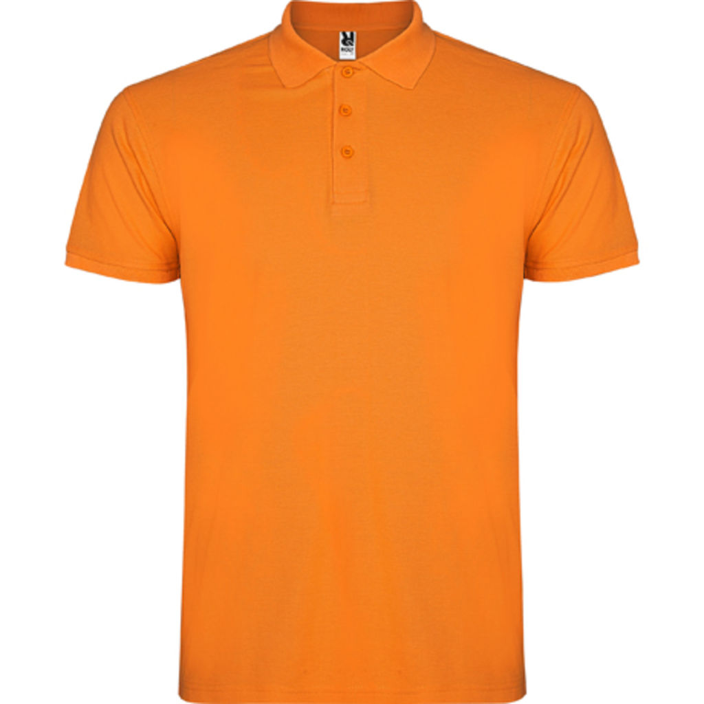 STAR Чоловіча футболка-поло з коротким рукавом, колір помаранчевий  розмір S