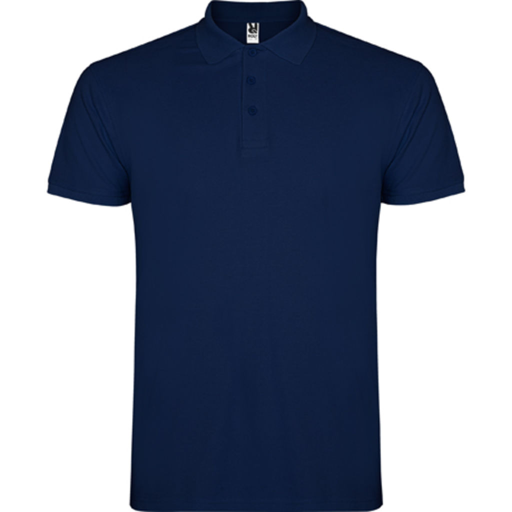 STAR Чоловіча футболка-поло з коротким рукавом, колір темно-синій  розмір S
