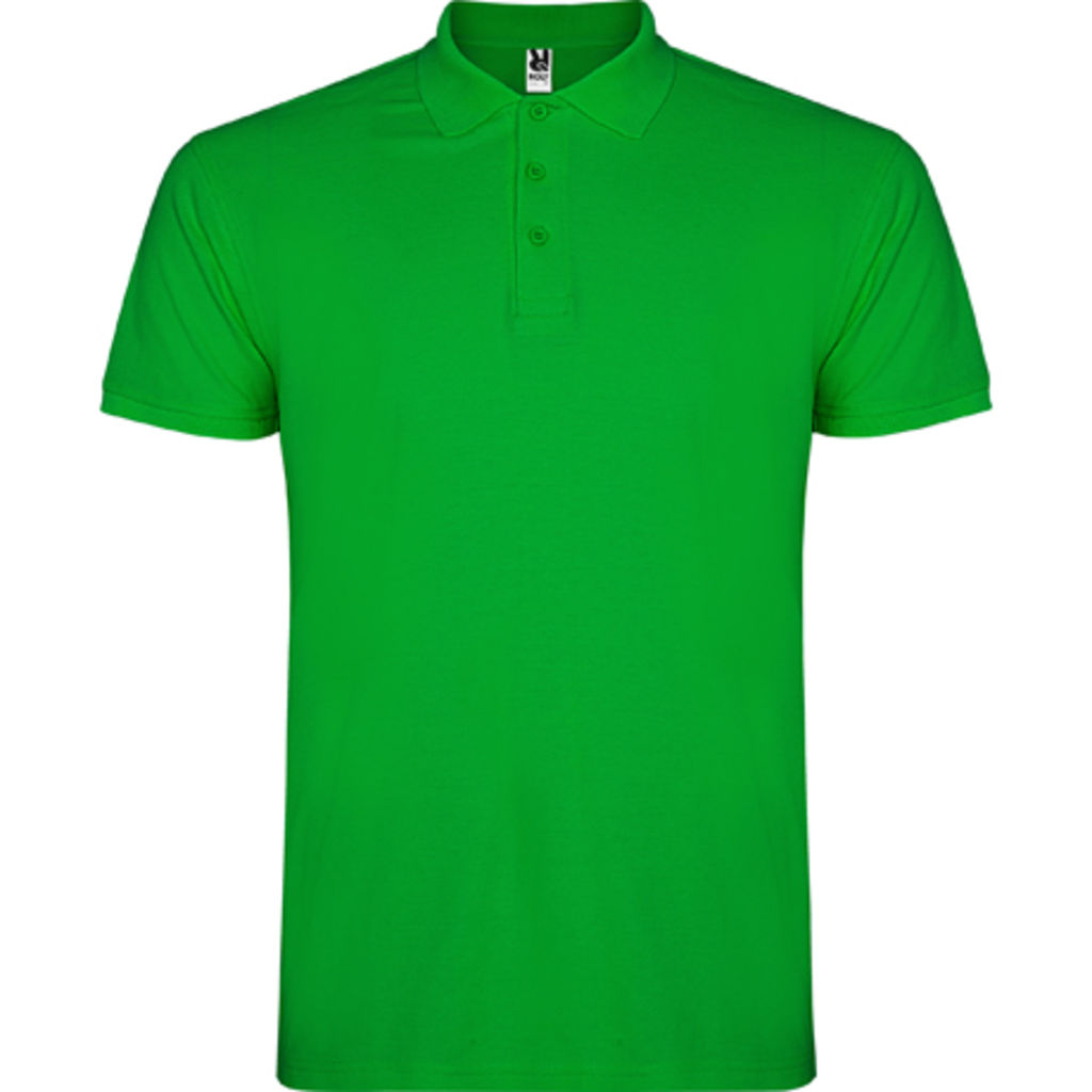STAR Чоловіча футболка-поло з коротким рукавом, колір трав'яний зелений  розмір S