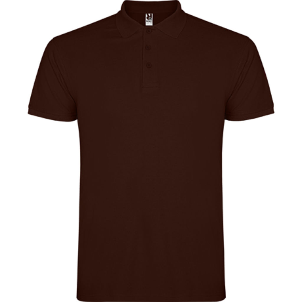 STAR Мужская футболка-поло с коротким рукавом, цвет шоколадный  размер S