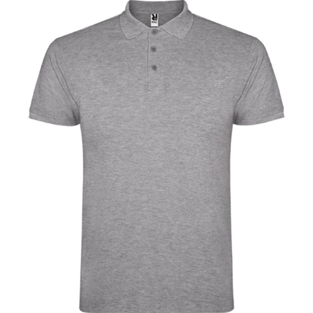 STAR Чоловіча футболка-поло з коротким рукавом, колір сірий  розмір M